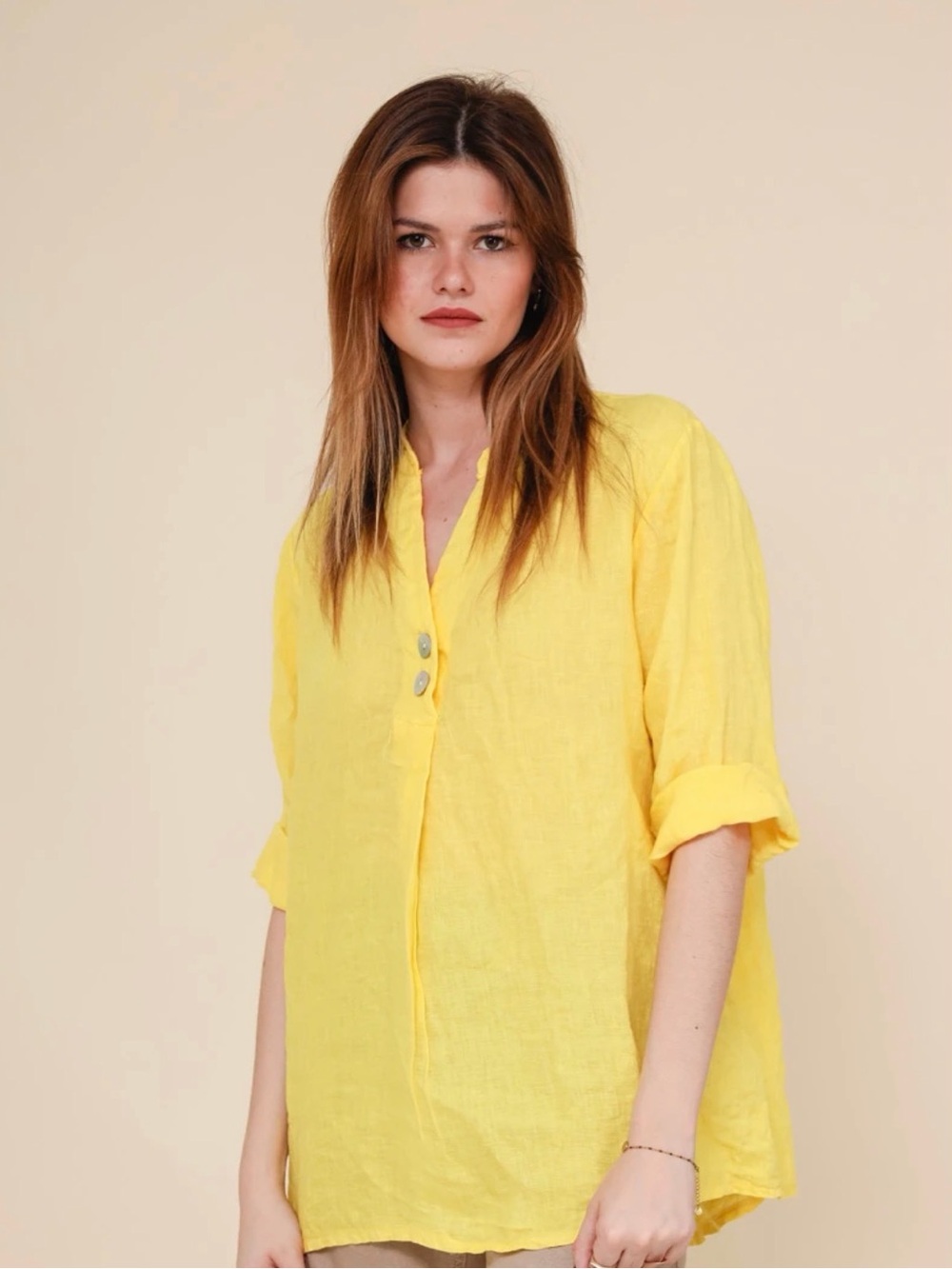 John Mark Linen Tunic Top